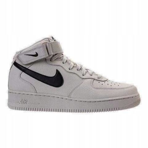 NIKE AIR FORCE 1 MID LIGHT BONE BLACK UNISEX SNEAKER 315123 047 | Nike air force, Nike air, Nike