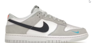 Buty Nike Dunk Low White Grey Navy Aqua FJ4227-001